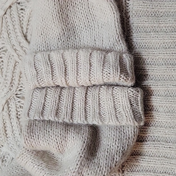 Moda international Mohair wool blend knit sweater wide neck cuffed sleeves - Picture 6 of 6